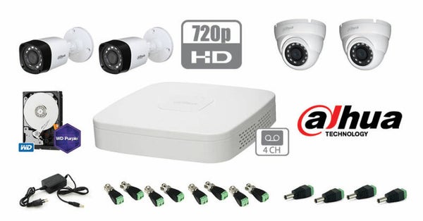 Κάμερες ασφαλείας Dahua - 4 κάμερες 1MP & καταγραφικό