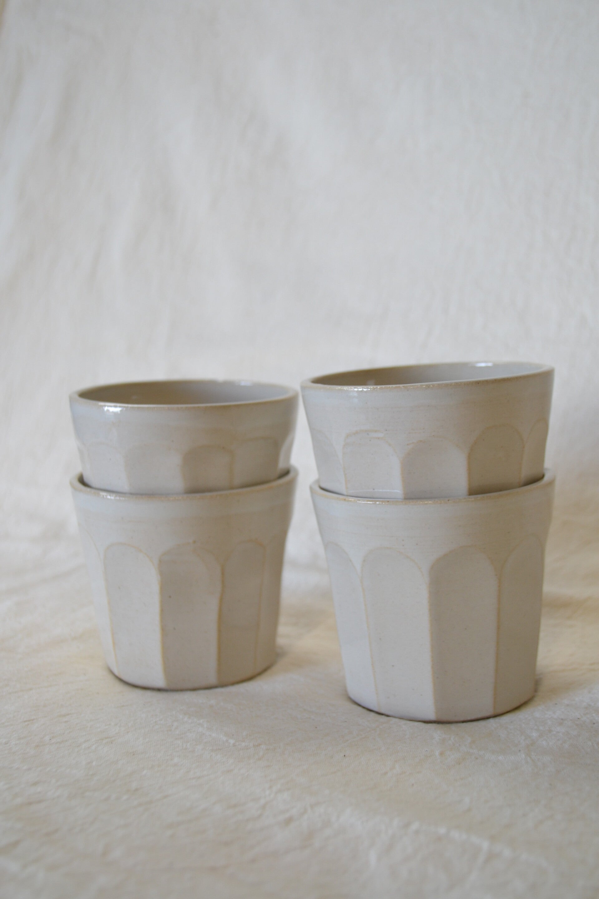 Keramische glaasjes wit