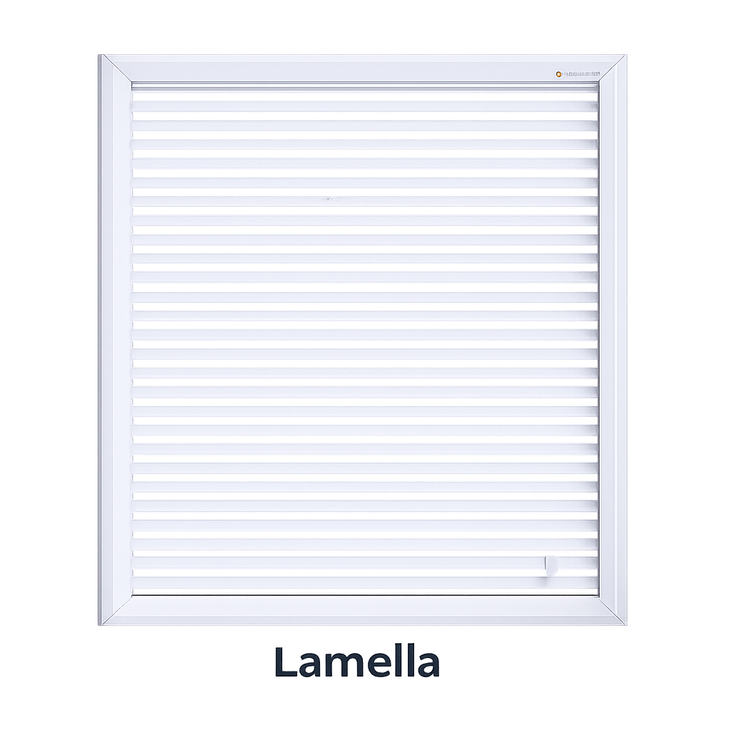 Lamella op maat gemaakt in frame 