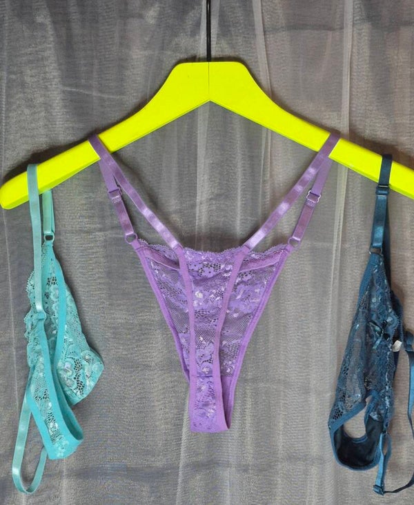 6 Diverse Kleuren kanten strings