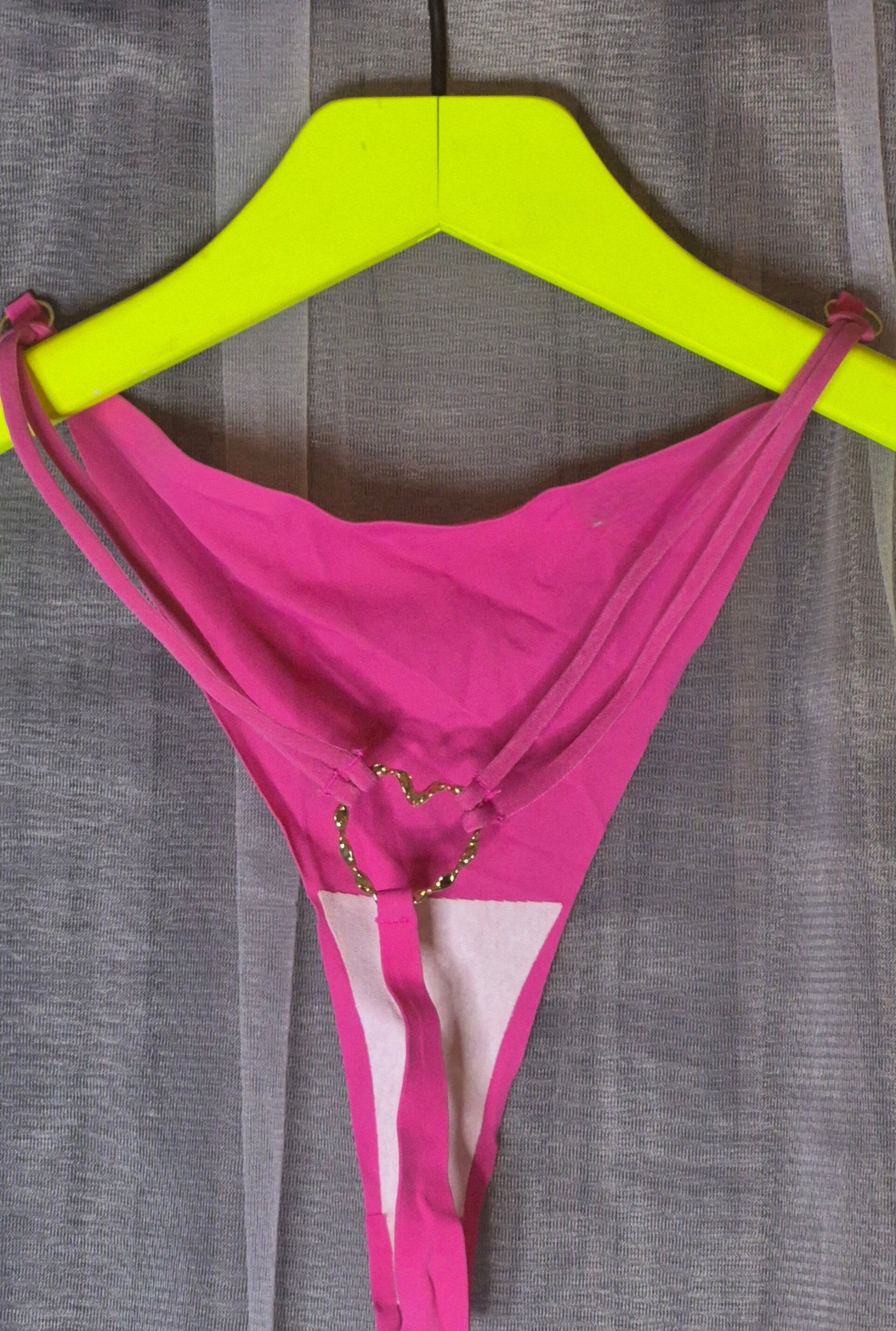 Strings Badstof Roze Zwarte