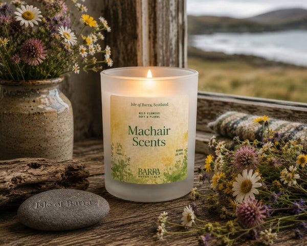 Machair Scents frosted glass candle