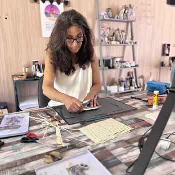 thérapeute par le loisirs créatif, animatrice d'ateliers afterwork, ateliers pour parents et enfants à travers l'art. Sandra Larrède, Heugas, Landes