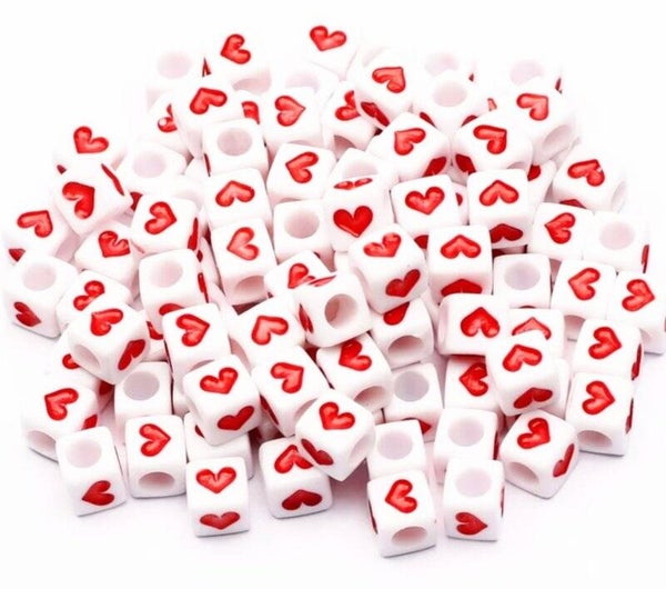 vierkante acryl hartjes