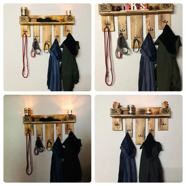 Garderobe aus Paletten! Palettenmöbel! Eingangsbereich