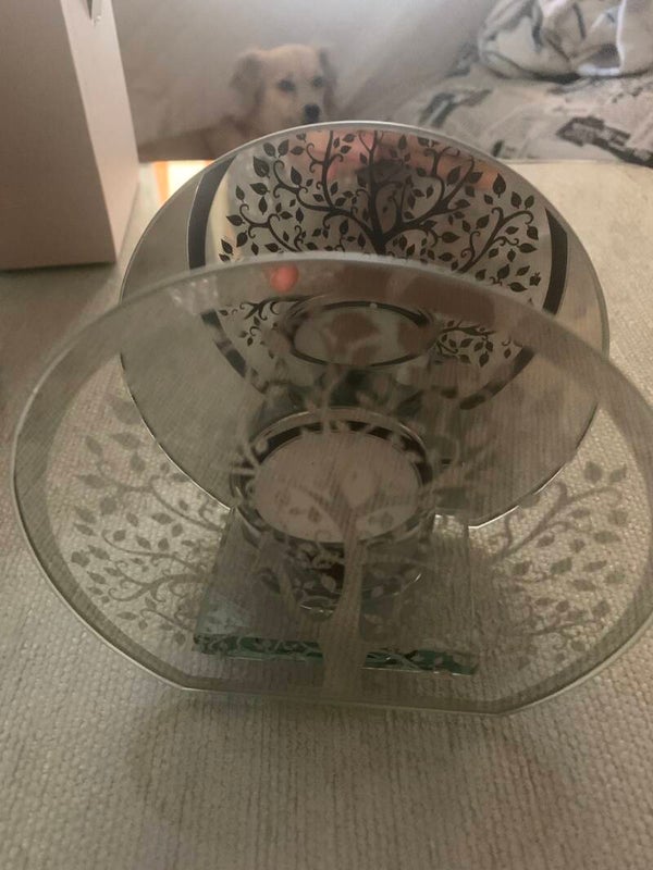 PORTA VELAS CRISTAL - ARBOL DE LA VIDA