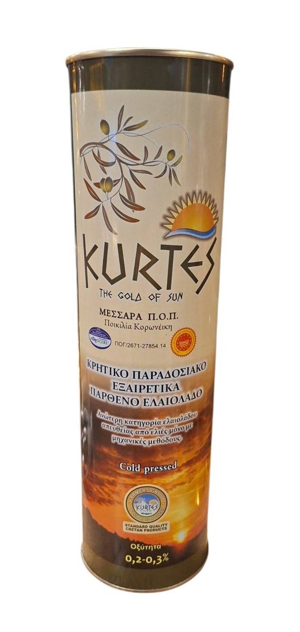 Kurtes Extra Vergine olijfolie 1 Liter in blik