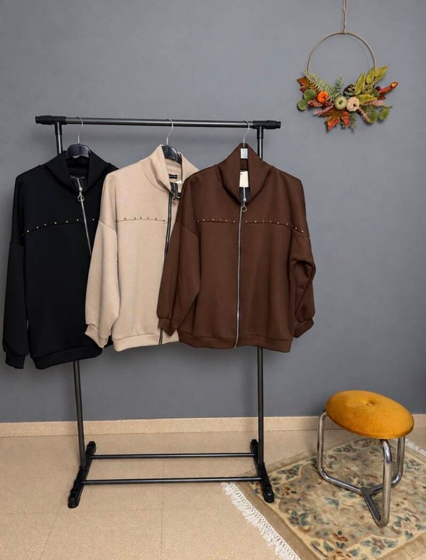 CHAQUETA CHÁNDAL TACHUELAS