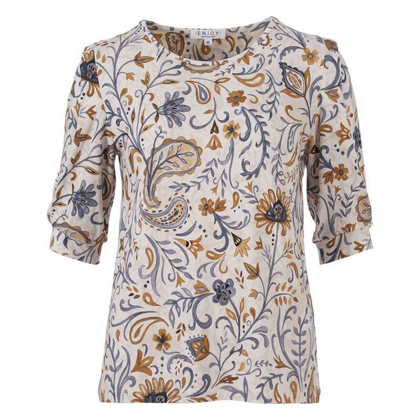 Enjoy Top halve mouw allover bloemprint