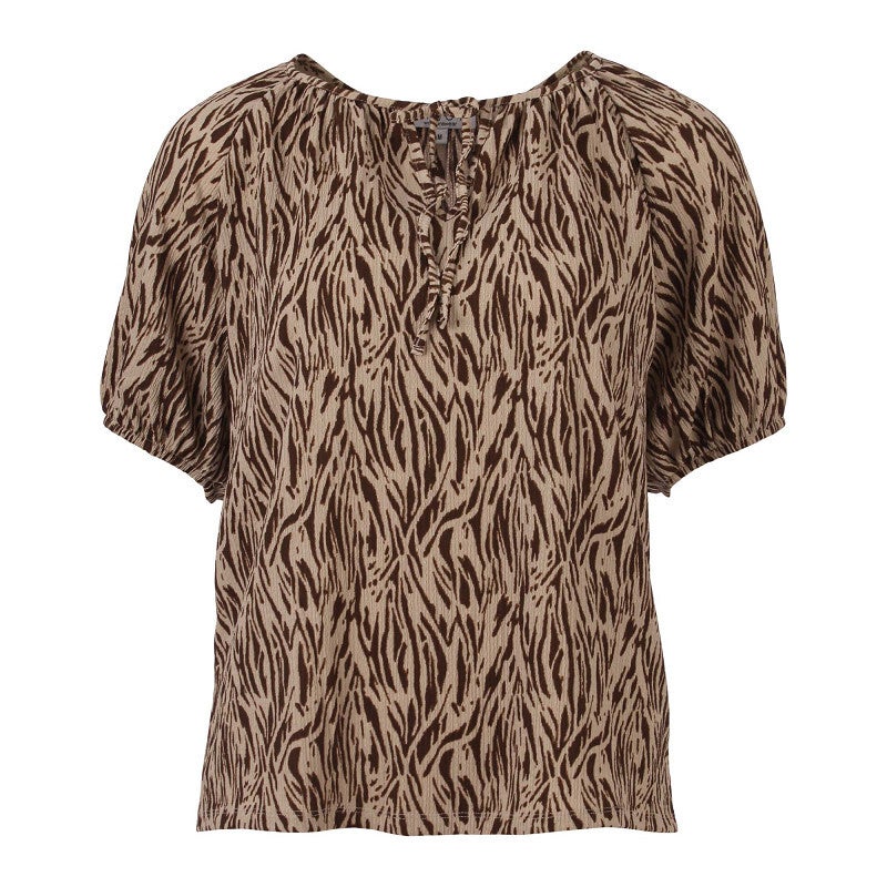 Top korte pofmouw aop