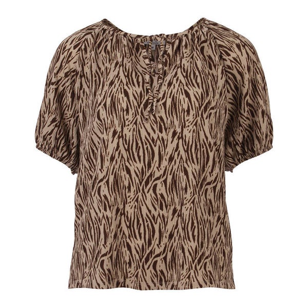 Top korte pofmouw aop