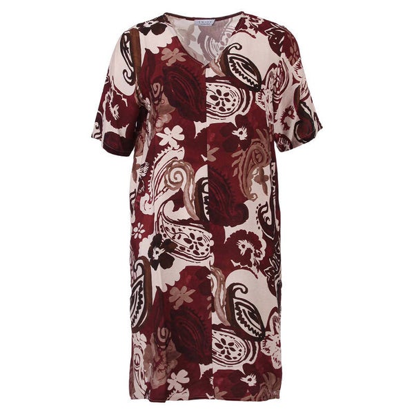 jurk korte mouw print