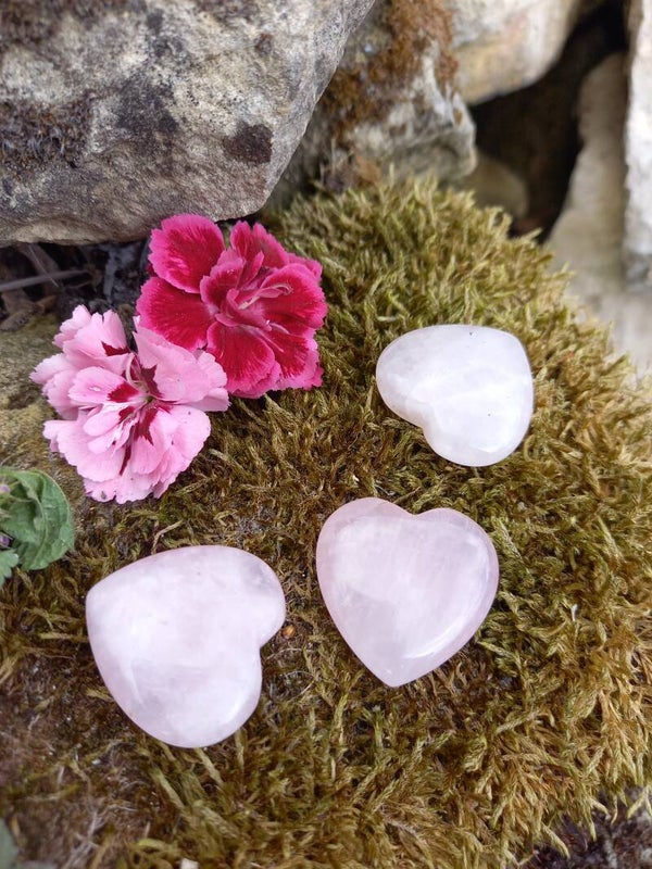 Hart Knuffelsteen Rozenkwarts 2,5 cm