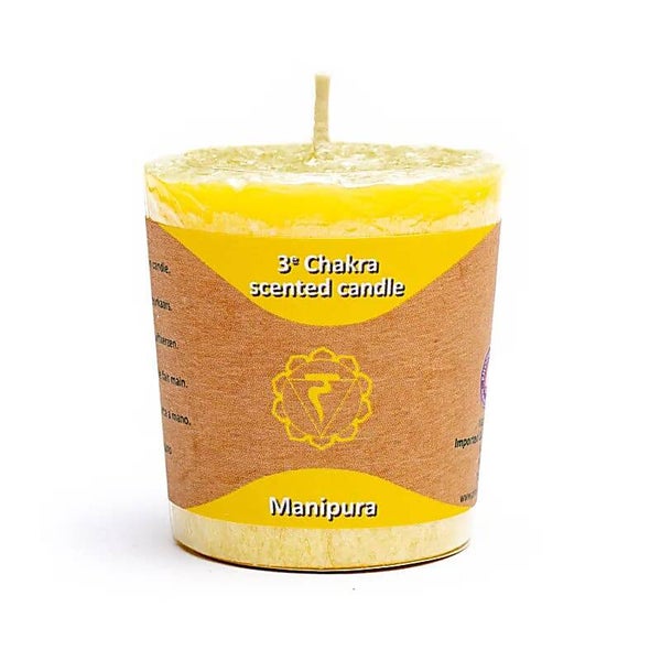 Chill-out geurkaars - Manipura - stearine Fair Trade (WFTO) gecertificeerd