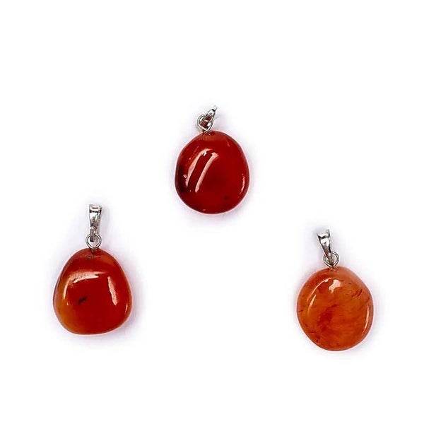 Carneool Agaat Hanger - Geboord Oogje - 1 tot 2,5 cm