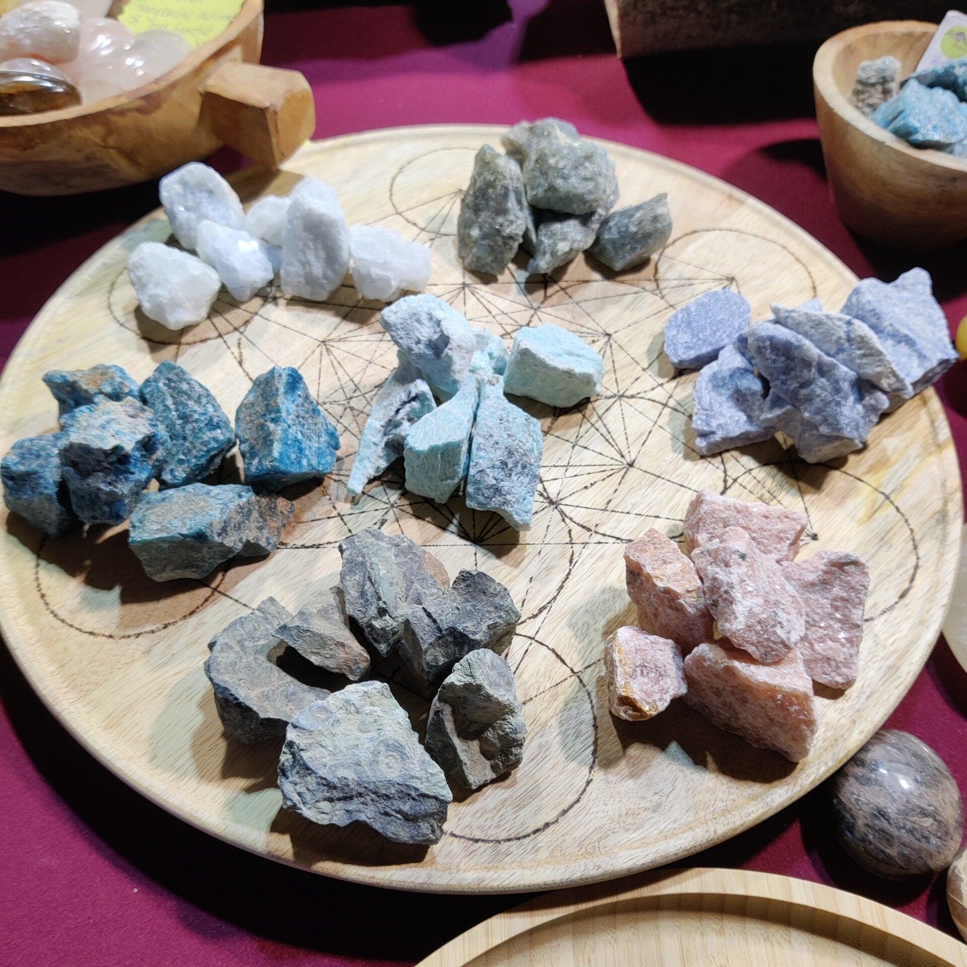 Crystal Grid set - 36 Ruwe Stenen