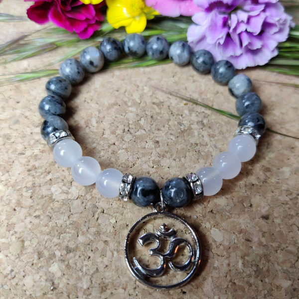 Mala Armband Labradoriet / Witte Agaat