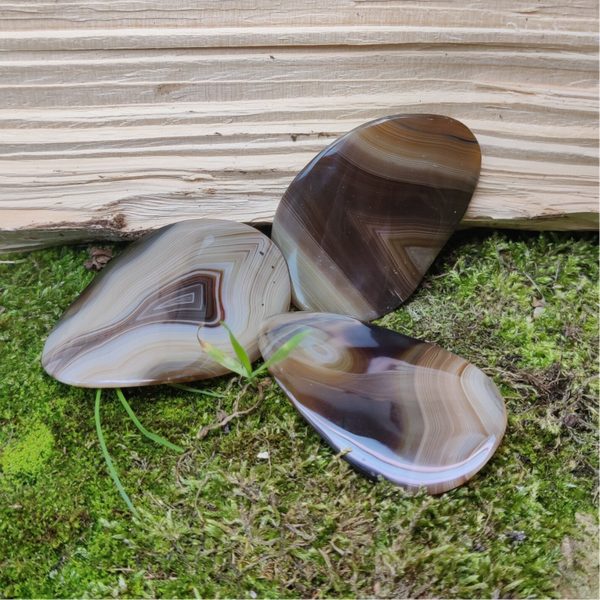 Wave Shape - Agaat - Natuur -  Gepolijst - 5 tot 7 cm