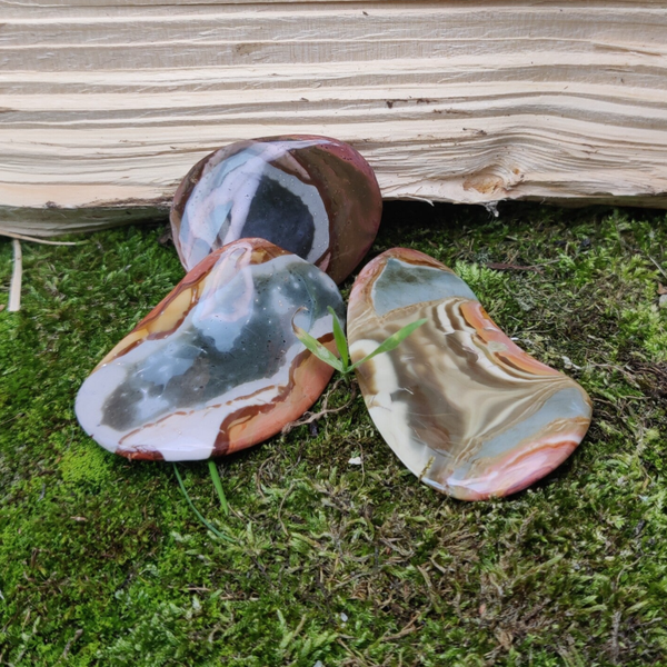 Polychroom Jaspis - Wave Shape - 5 - 7 cm