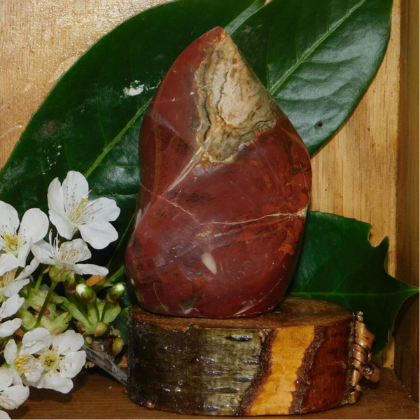 Versteend Hout Vlam - 9 cm - Sculptuur