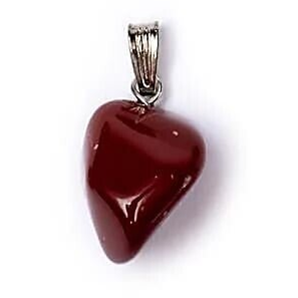 Hanger Rode Jaspis - Geboord Oogje - 1 tot 2,5 cm