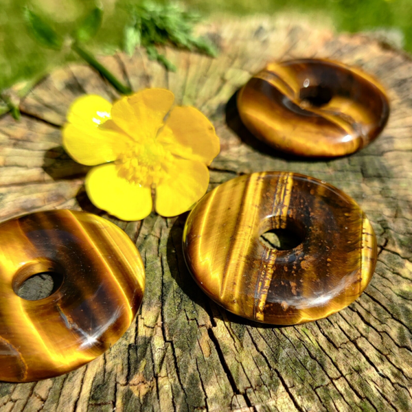 Tijgeroog Donut Hanger - 3 cm