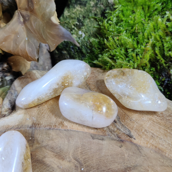 Gebrande Amethist Trommelsteen AA