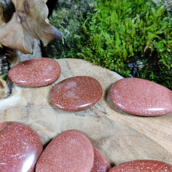 Knuffelsteen Goldstone Bruin-Rood