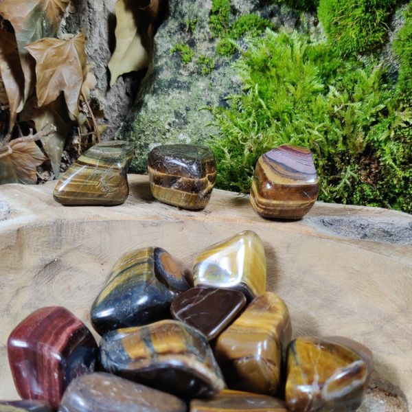 Tijgeroog AA trommelsteen 3-4 cm Zuid Afrika