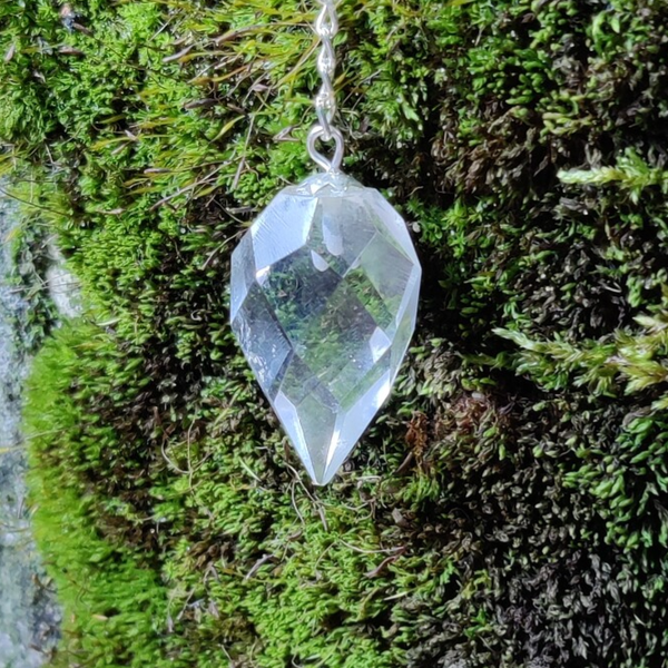 Pendel Bergkristal Facet geslepen