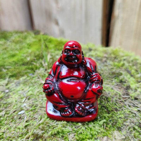 Boeddha rood Minibeeldje - 5 cm - Nr 2