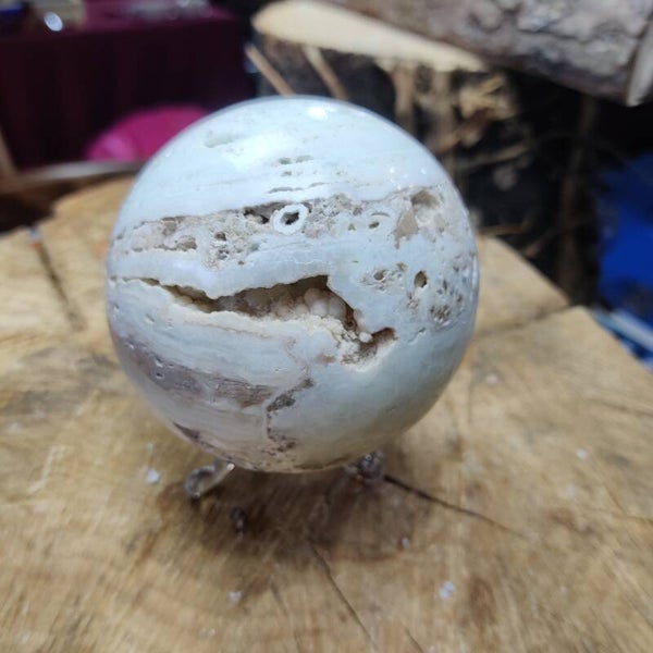 Carribean Blue Calciet - XXL Bol - 8,5 cm - 866 gram