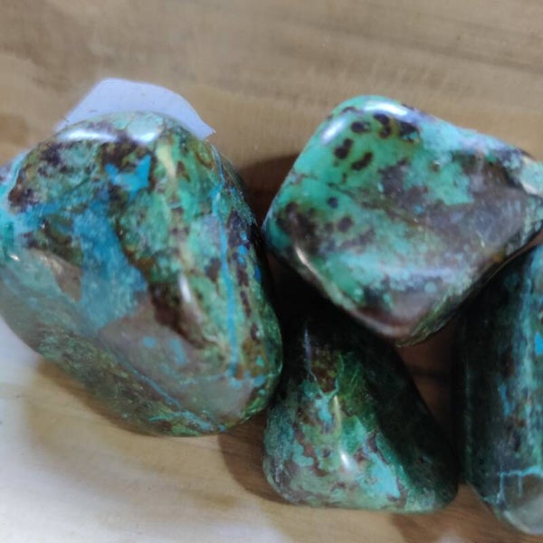 Chrysocolla Trommelsteen - 3 tot 4 cm