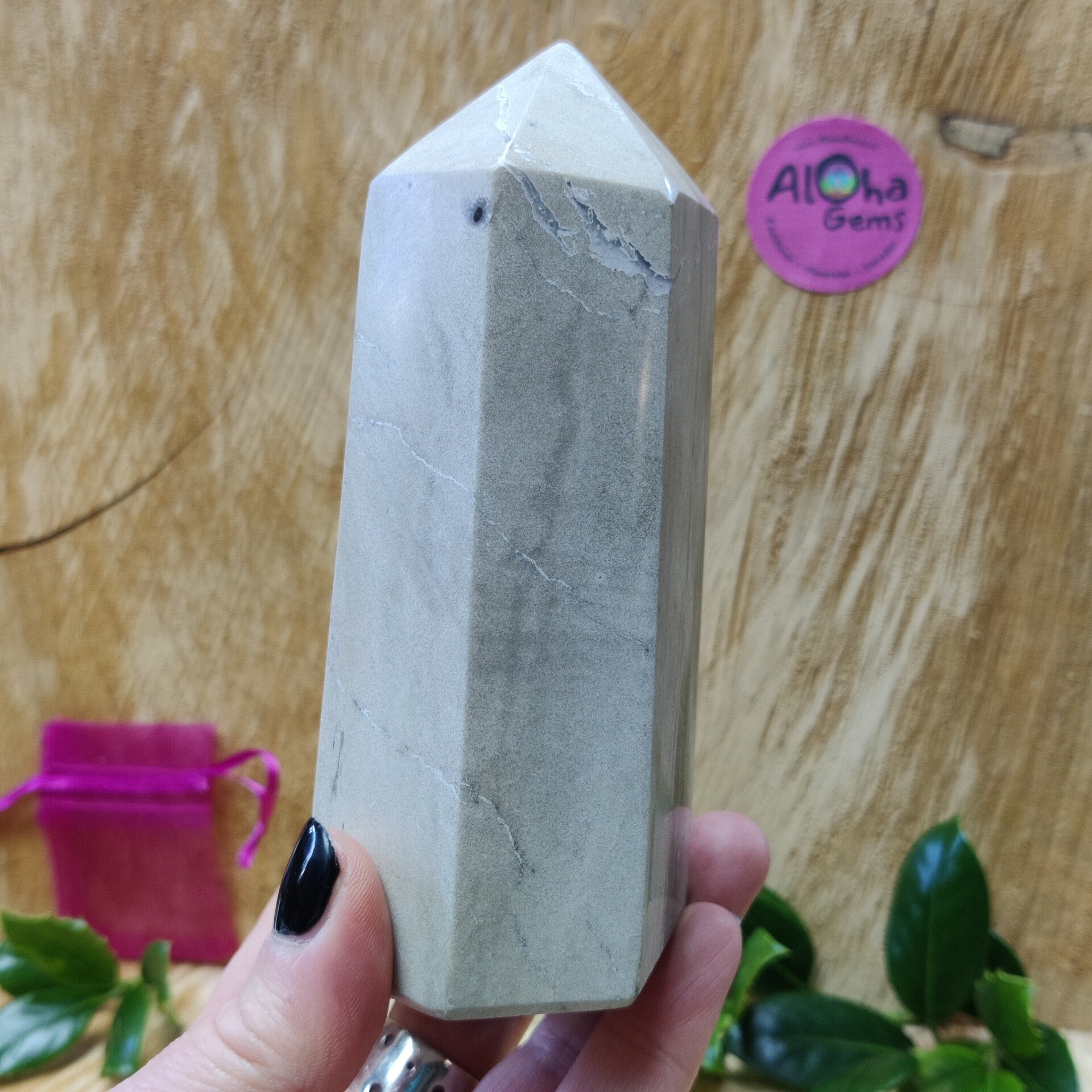 Oceaan Jaspis Obelisk XL- 13 cm - Toren - Sculptuur - G23