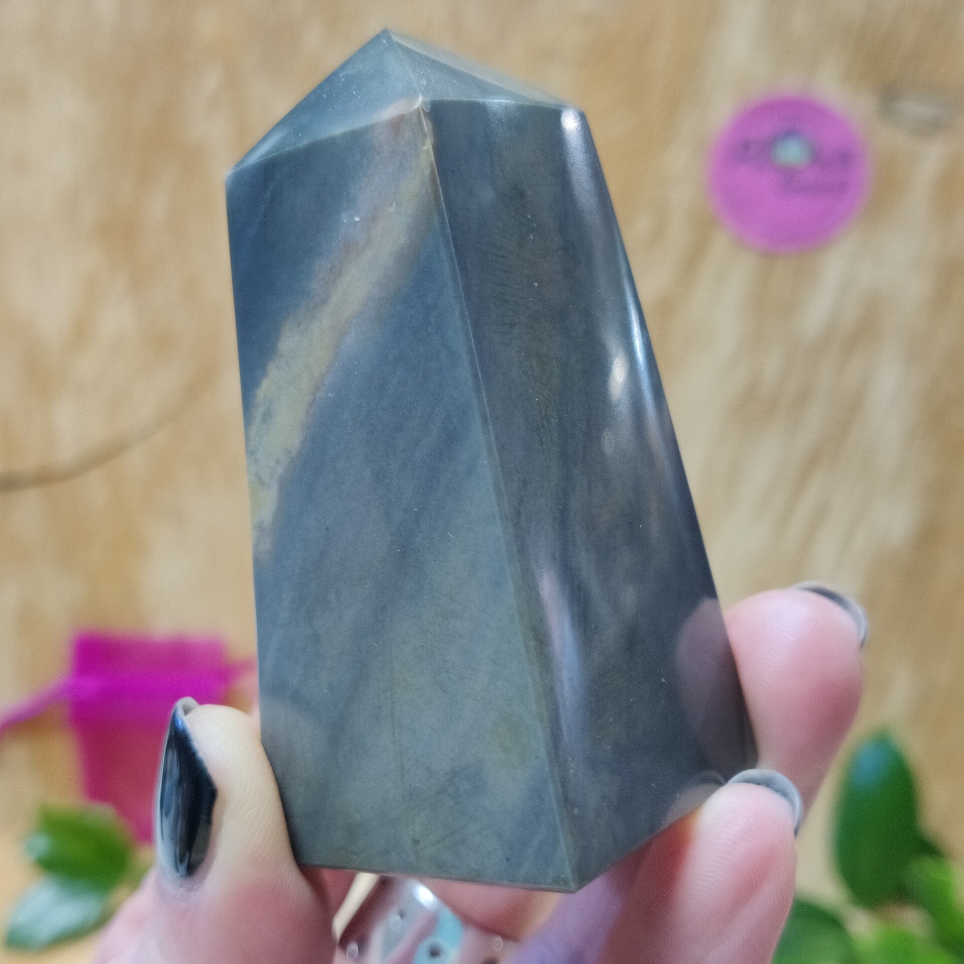 Polychroom Jaspis Obelisk - 7,3 cm - Toren - Sculptuur - G33