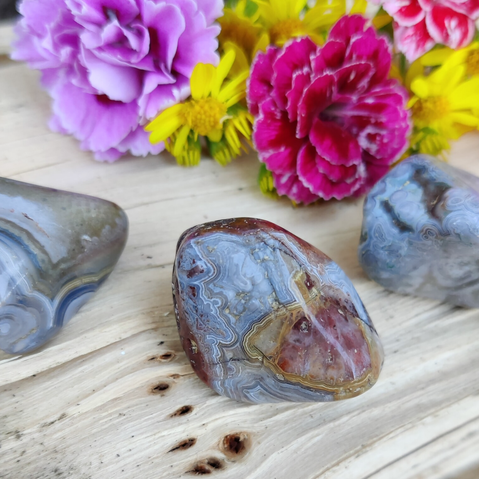 Crazy Lace Agaat - Trommelsteen - Natuurlijk