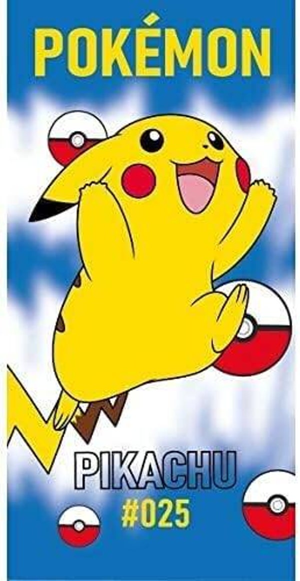 Pokémon - Telo Mare / Asciugamano per bambini, asciugatura rapida, ultra morbido, 140cm
