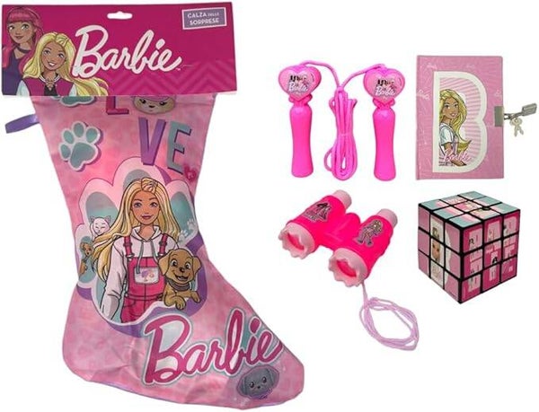 Calza befana con Accessori e giochi Barbie
