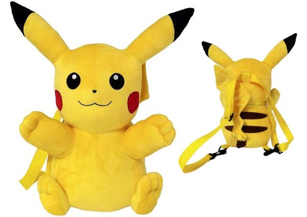 Pokémon – Zaino di peluche, Pikachu, Misura 35 cm