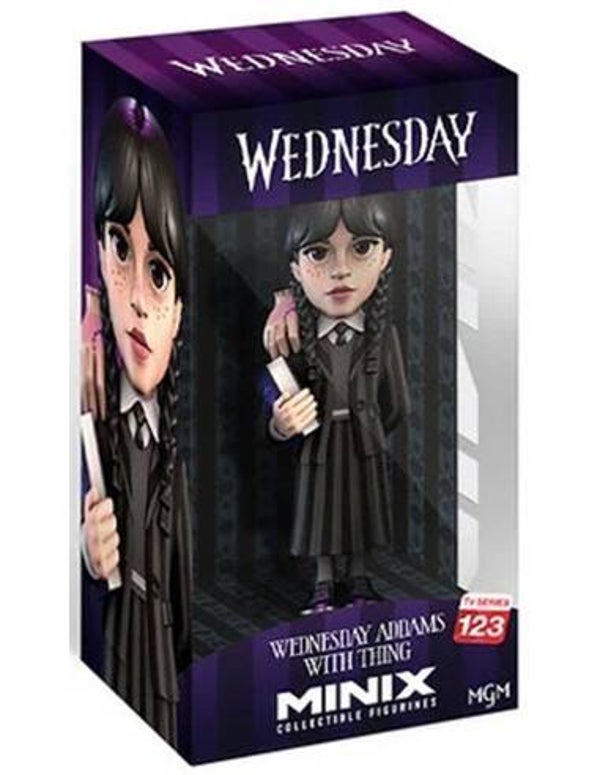 Minix Mercoledì Addams con Mano - Personaggio da collezione 12cm