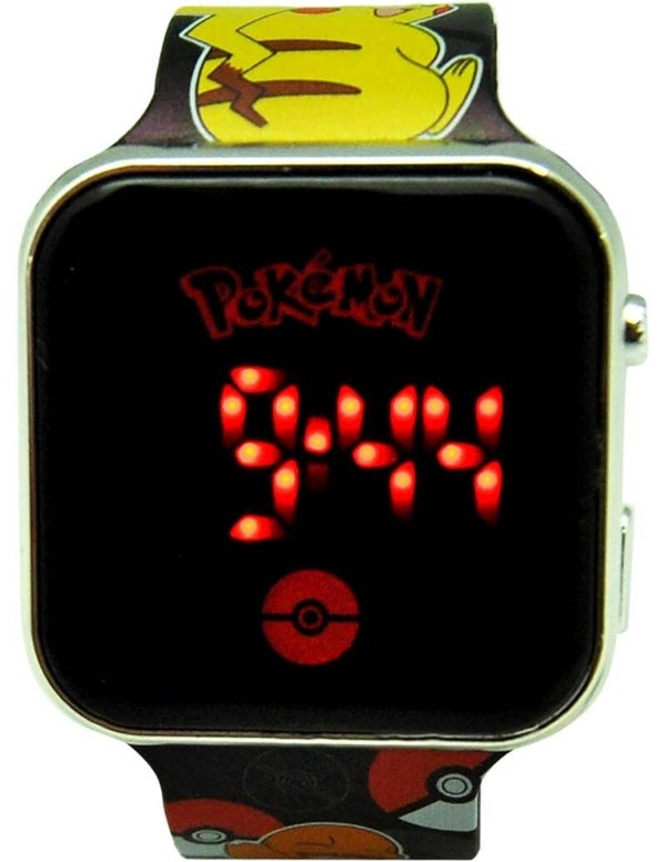 Pokémon - Orologio da polso digitale Led per bambini, Funzione data