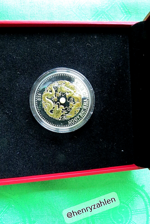 "Dragon Pearl Lunar Year" Proof  1oz  Silbermünze Fiji 2012