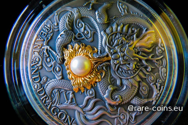 Divine "Pearl and Dragon" 2oz Silbermünze Niue 2022