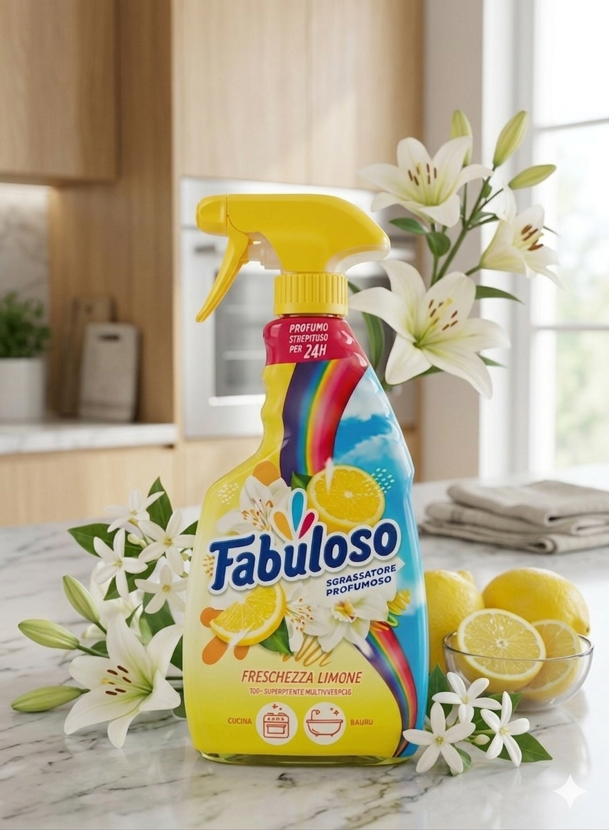 ​🍋 Fabuloso Sgrassatore Profumoso : La Puissance du Citron, la Douceur des Fleurs