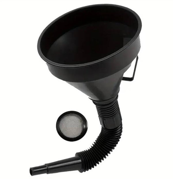 Trechter met flexibele slang en filter