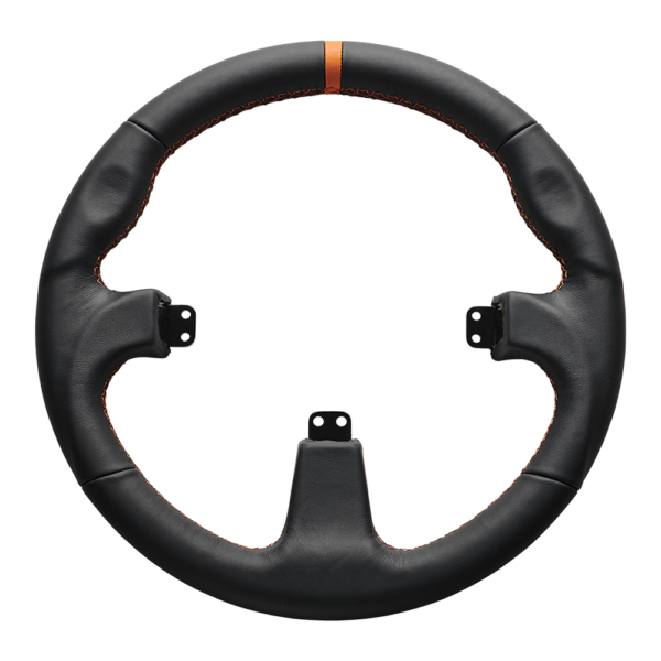 Round Black Leather Rim