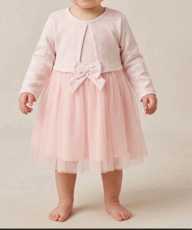 Girls Pink Dress with Bolero