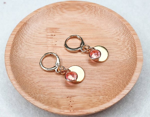 Oorbellen Strass Roze