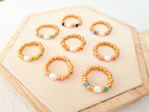 Ring met zoetwaterparel in Goud