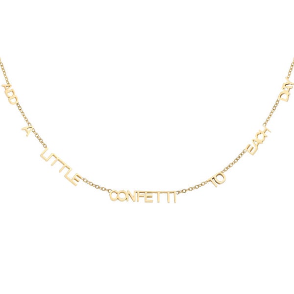 Ketting 'Add a little confetti to each day'
